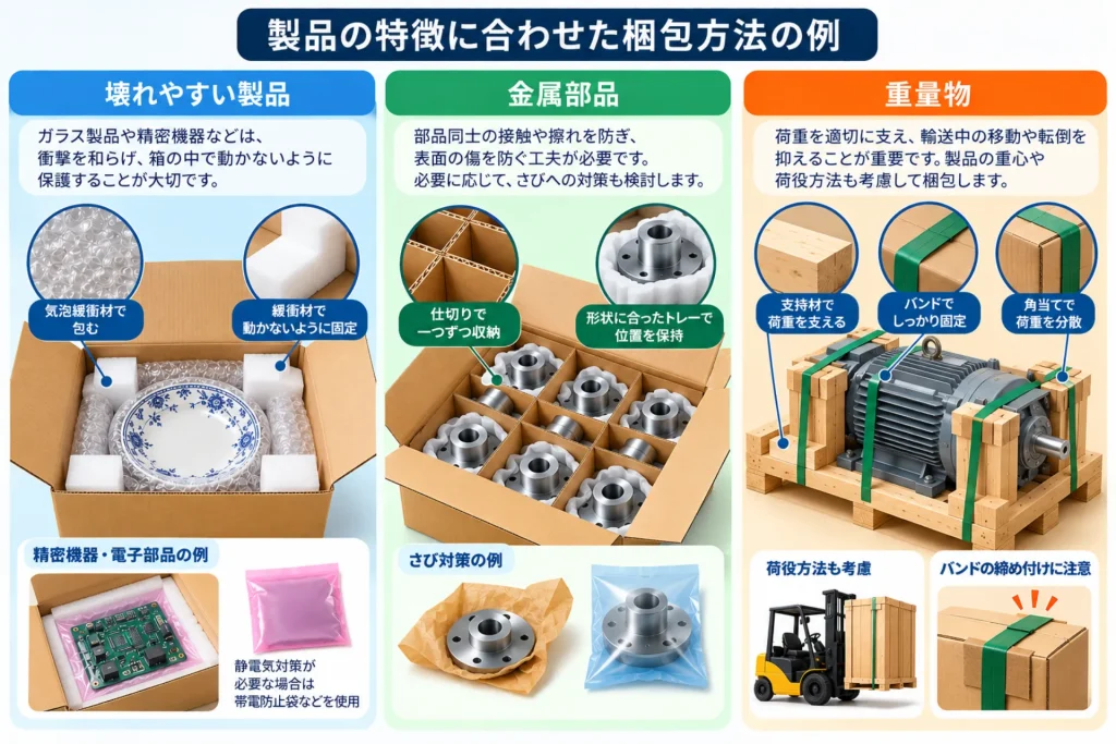 製品に合った梱包方法とは?代表的な種類や固定・封かんのポイント